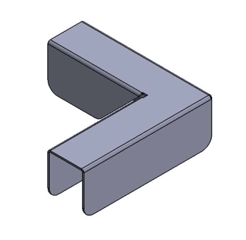 Golvskärmskoppling - vinkel, silvergrå