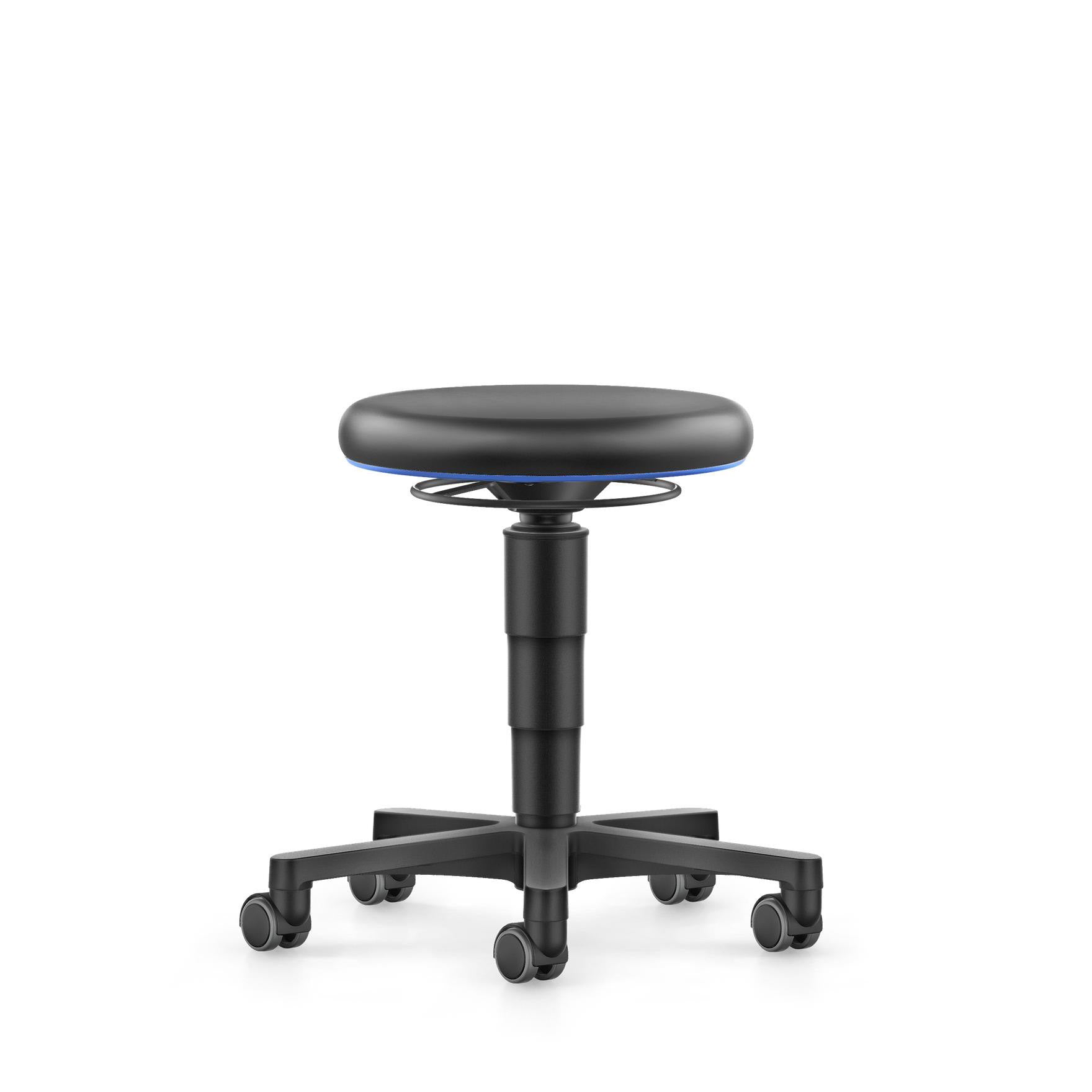 Stool, svart konstläder