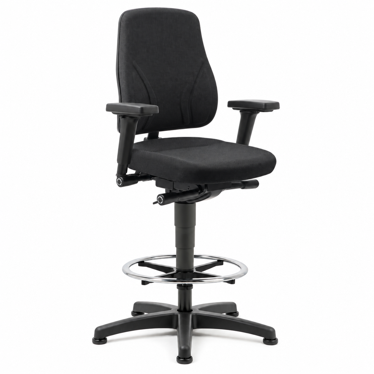 Bimos All-In-One Trend 3 arbetsstol, svart tyg, 4D-armstöd