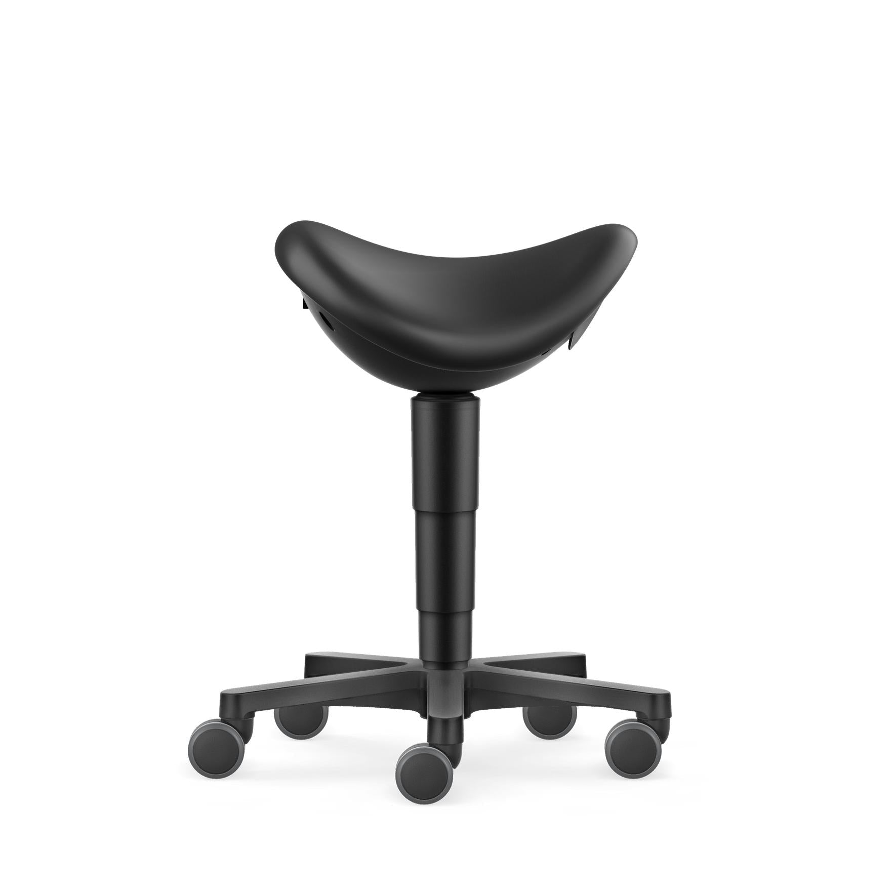 Stool sadelstol, svart konstläder