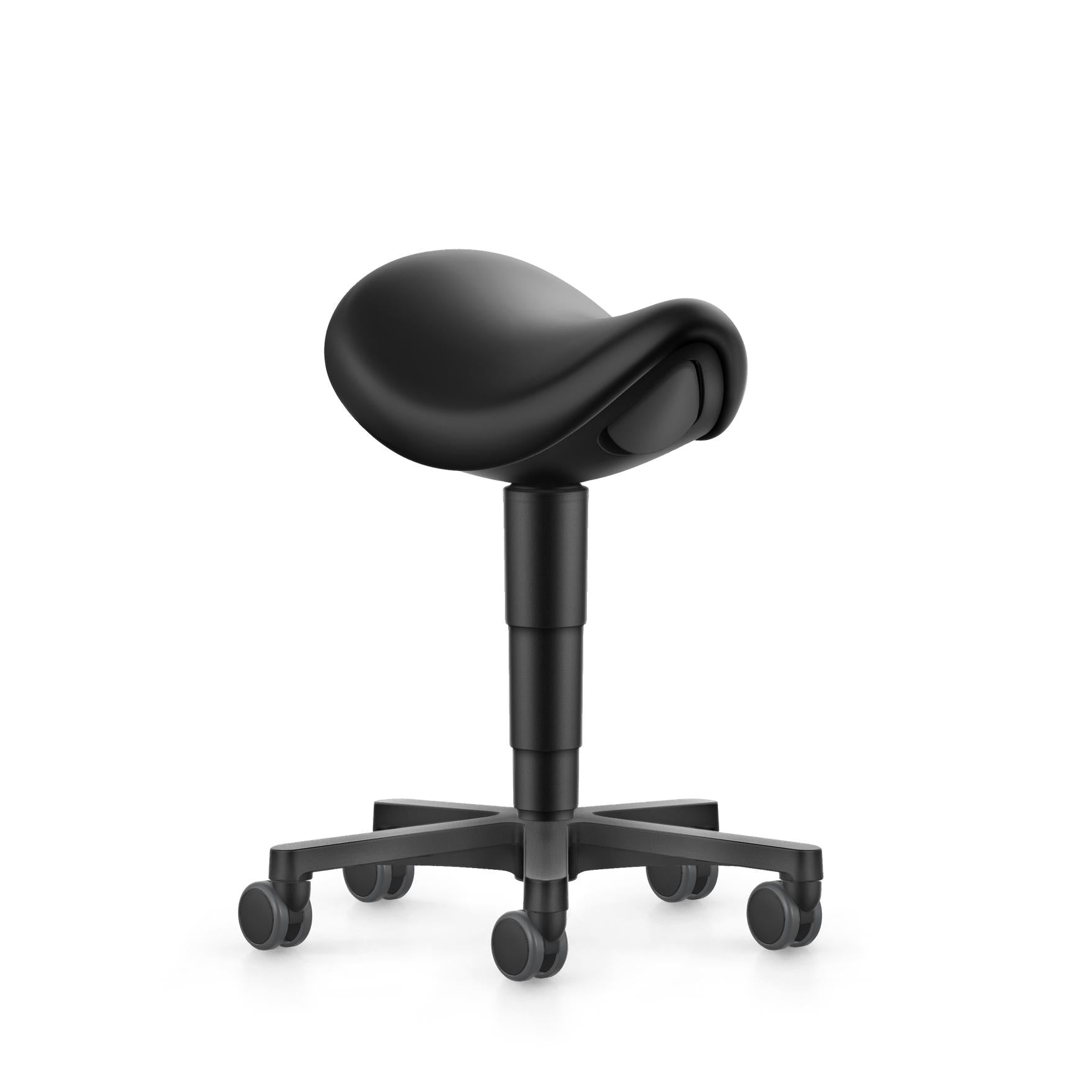 Stool sadelstol, svart konstläder