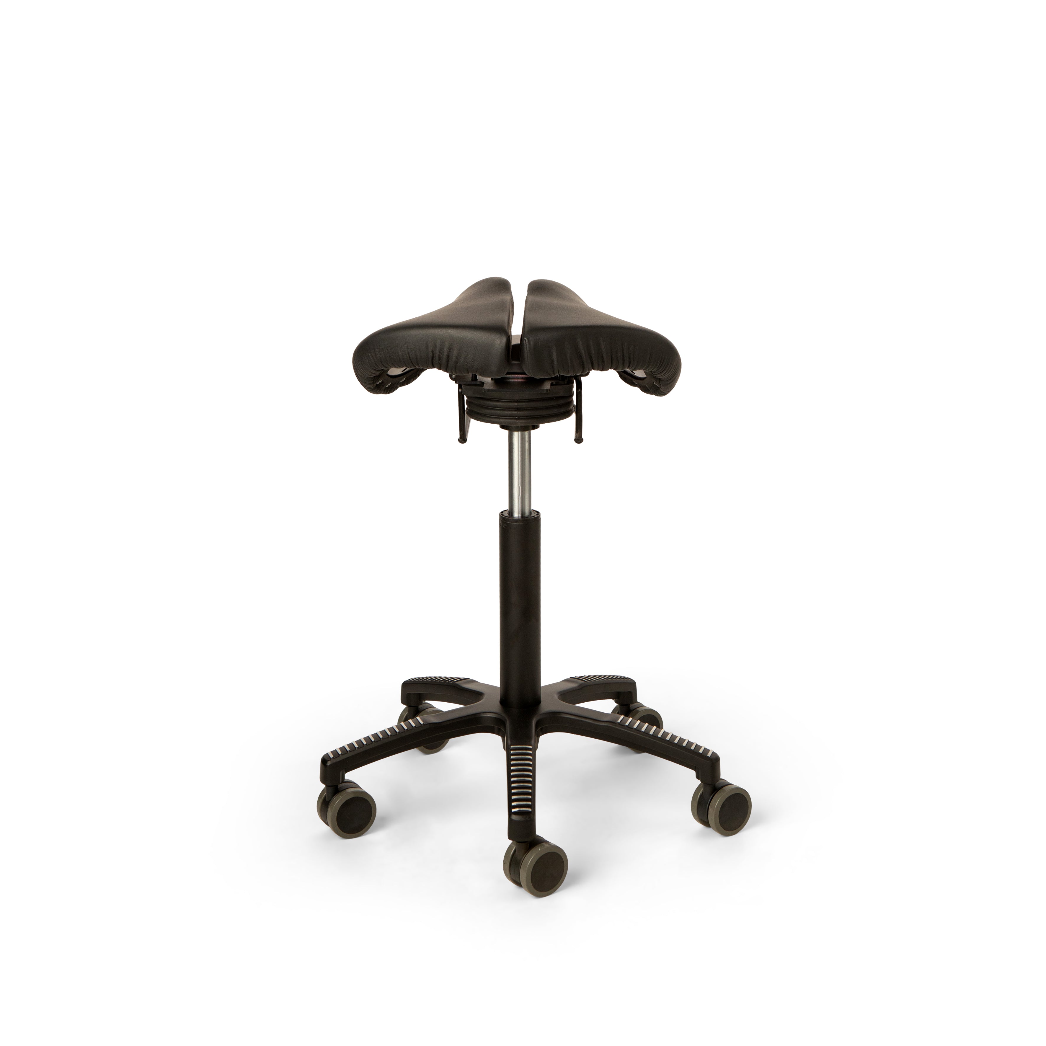 Core Split Swing sadelstol, svart läder