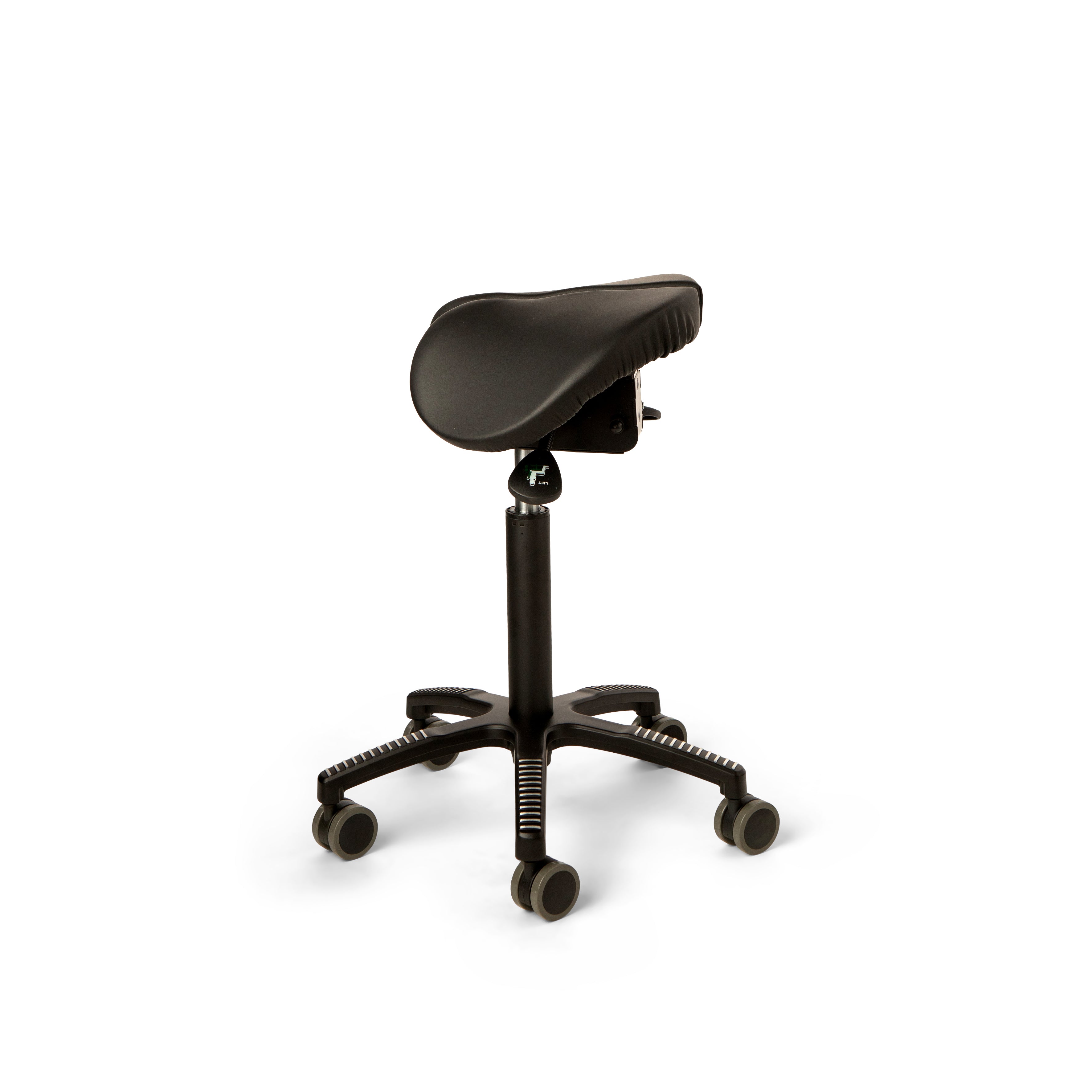Core Split Tilt sadelstol, svart läder