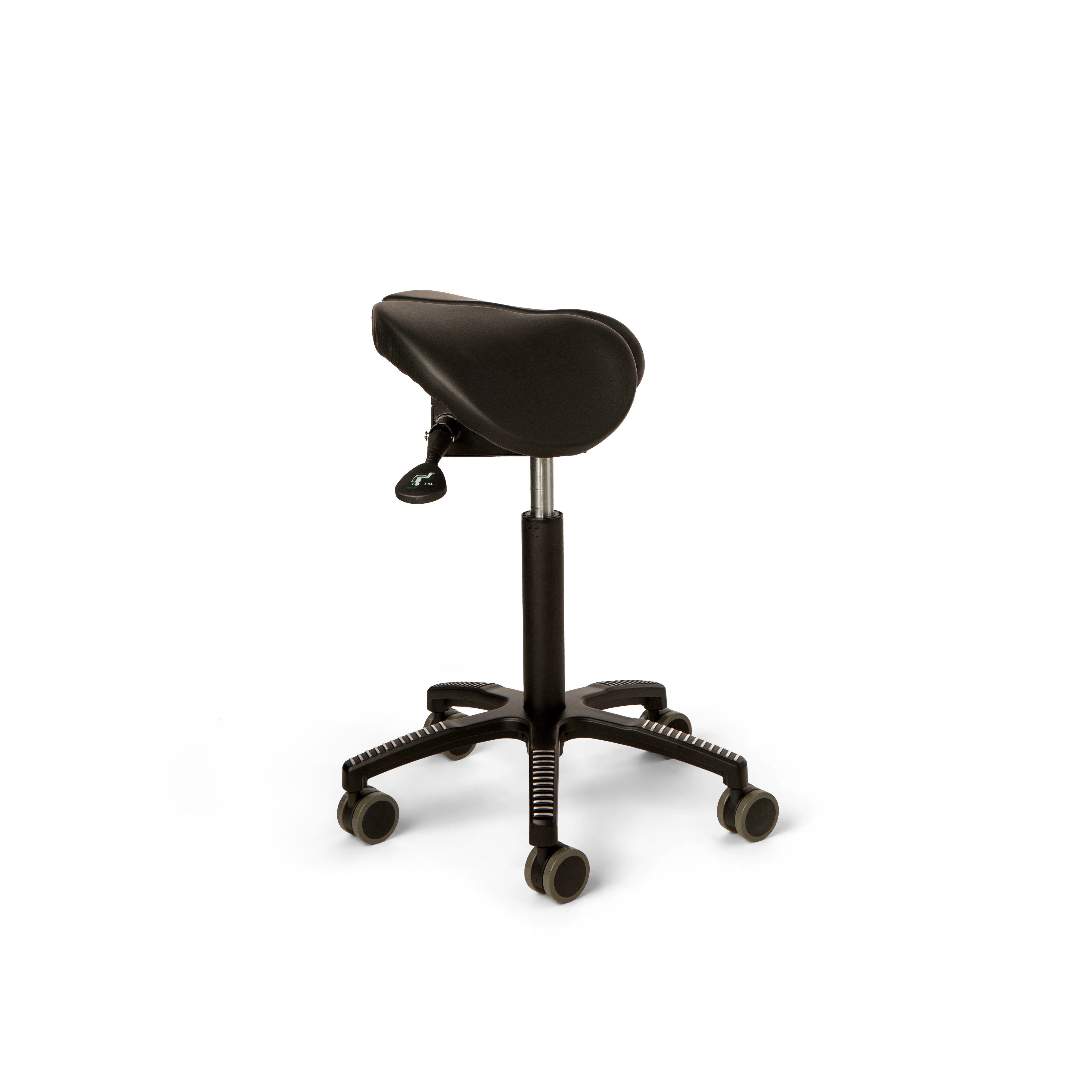 Core Split Tilt sadelstol, svart läder