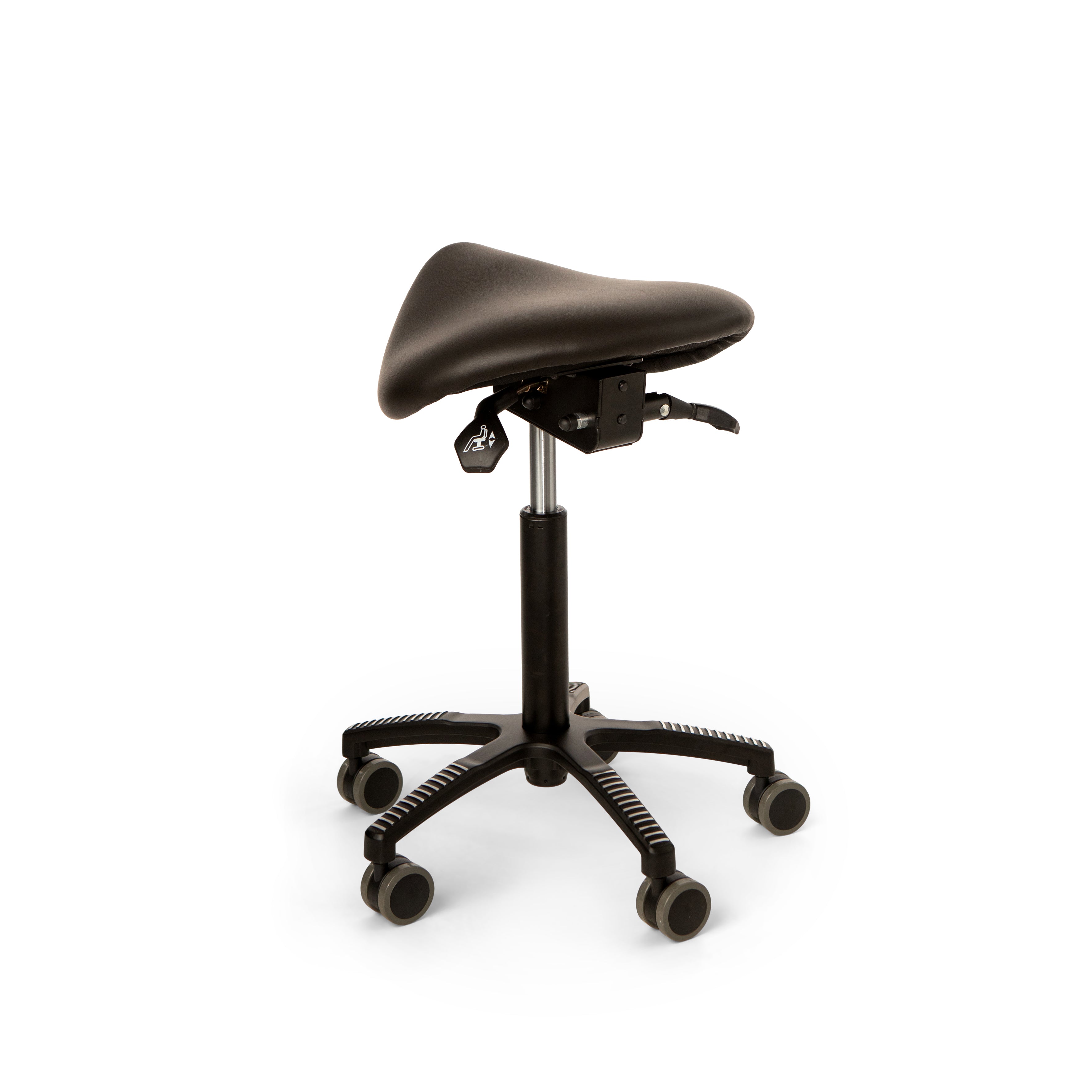 ErgoSaddle sadelstol, svart konstläderklädsel