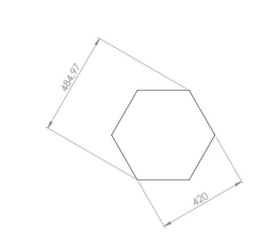 Focus Hexagon – akustikpanel, grå (10 st)