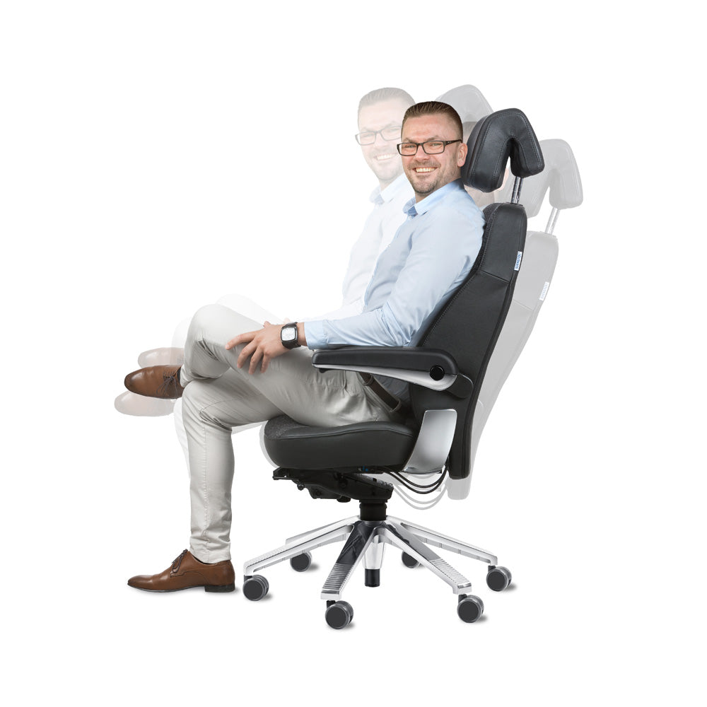 Svenstol® S5 150+ 24/7 bevakningsstol – äkta läderklädsel