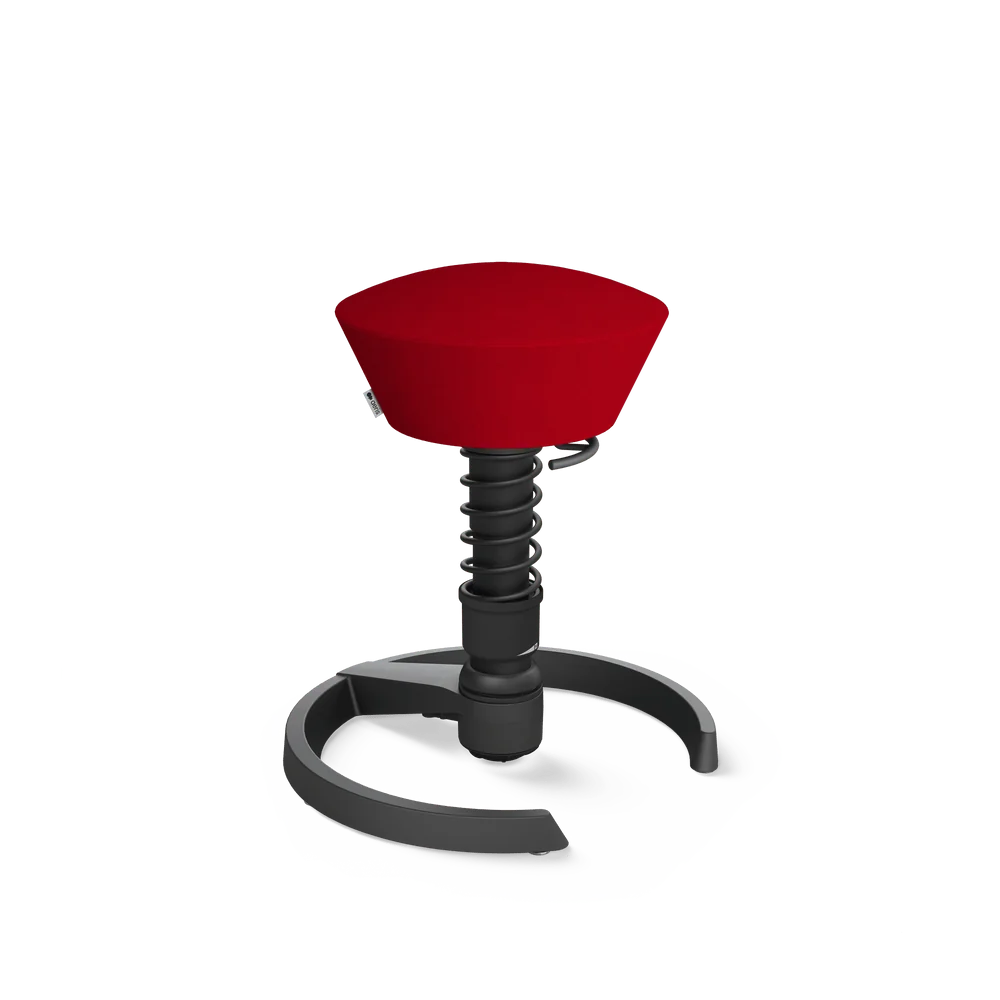 Swopper, red Comfort microfibre, black frame, glides