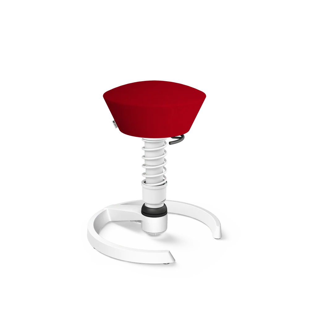 Swopper, red Comfort microfibre, white frame, glides