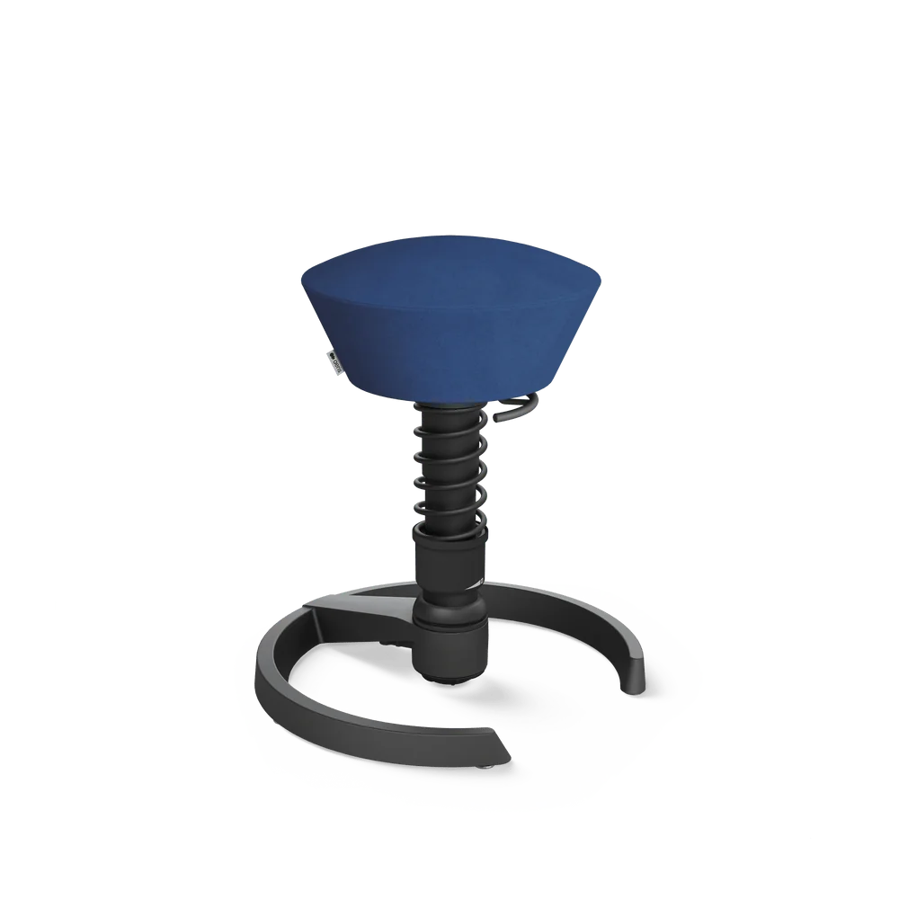 Swopper, blue Comfort microfibre, black frame, glides