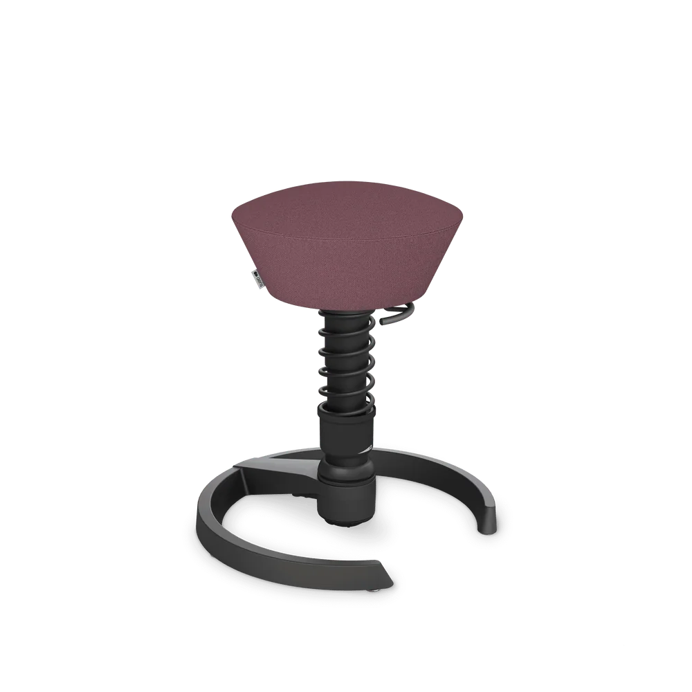 Swopper, light violet mélange Cura recycled polyester, black frame, glides