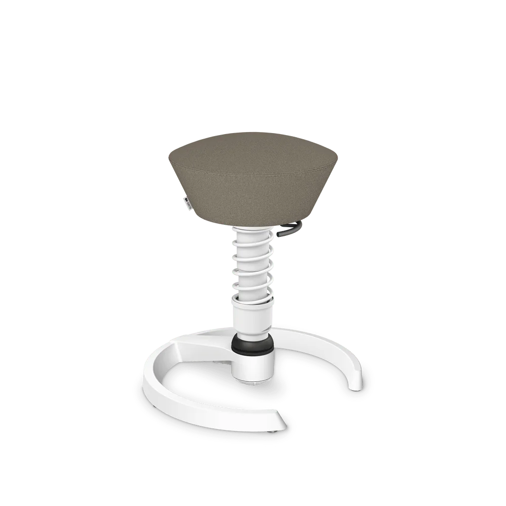 Swopper, beige mélange Cura recycled polyester, white frame, glides