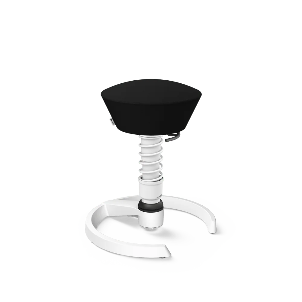 Swopper, black Select wool blend, white frame, glides