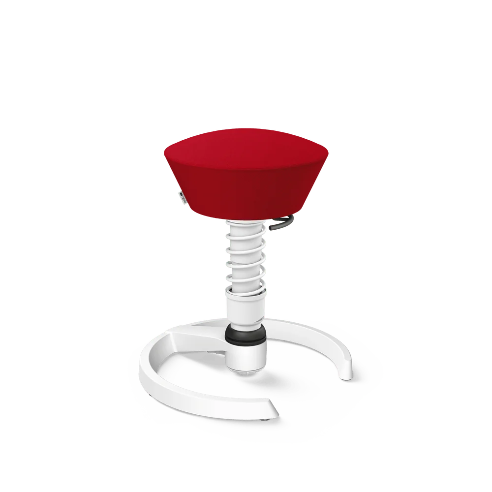 Swopper, red Select wool blend, white frame, glides
