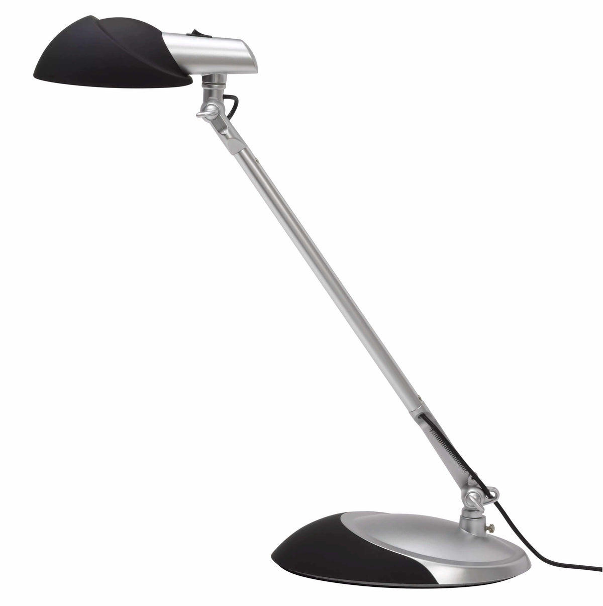 Stilren LED-skrivbordslampa med justerbar arm för energieffektiv belysning av arbetsplatsen.