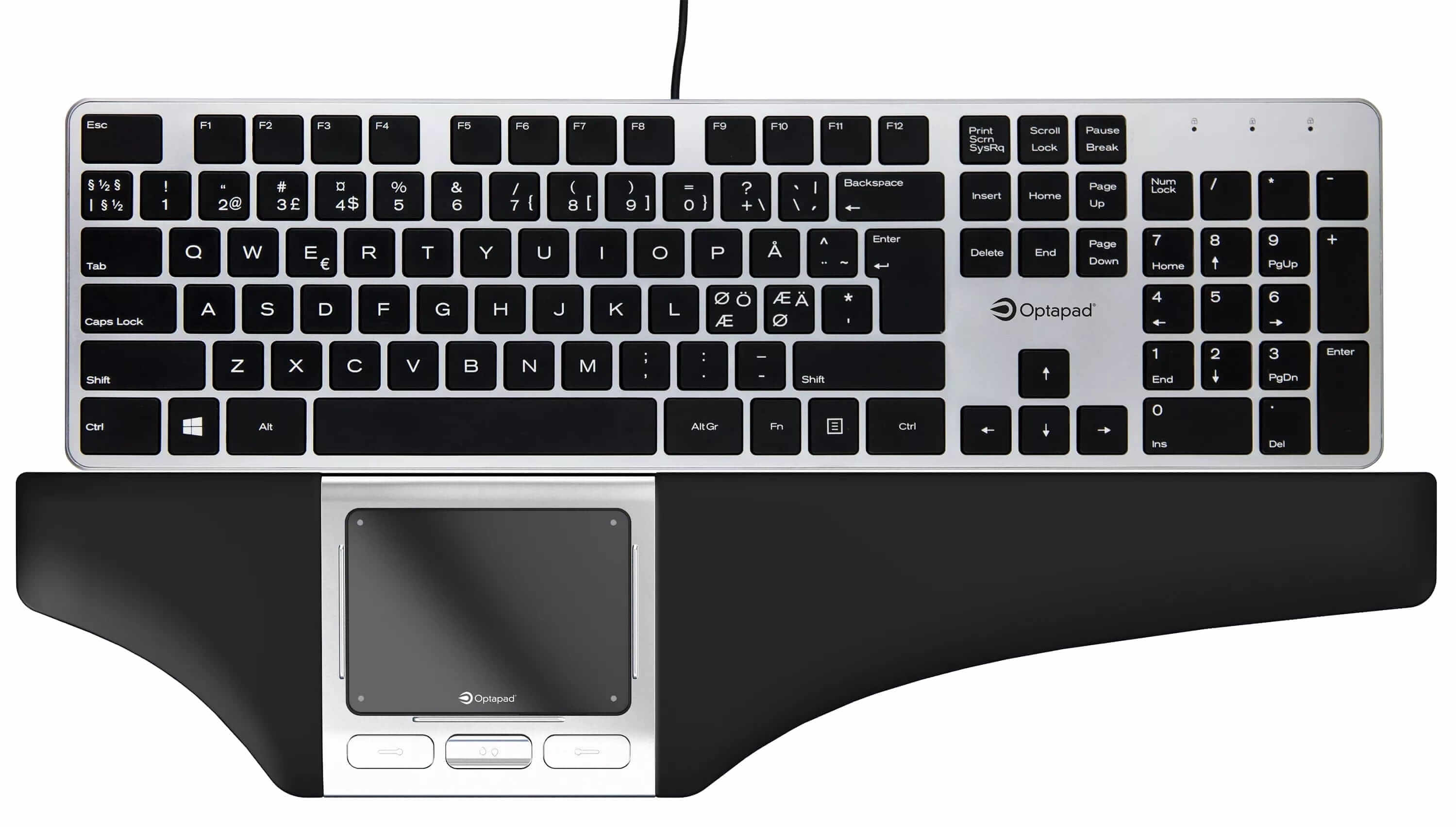 Ergonomic Optapad Original centered touchpad mouse with soft wrist supports for comfortable and efficient computing.