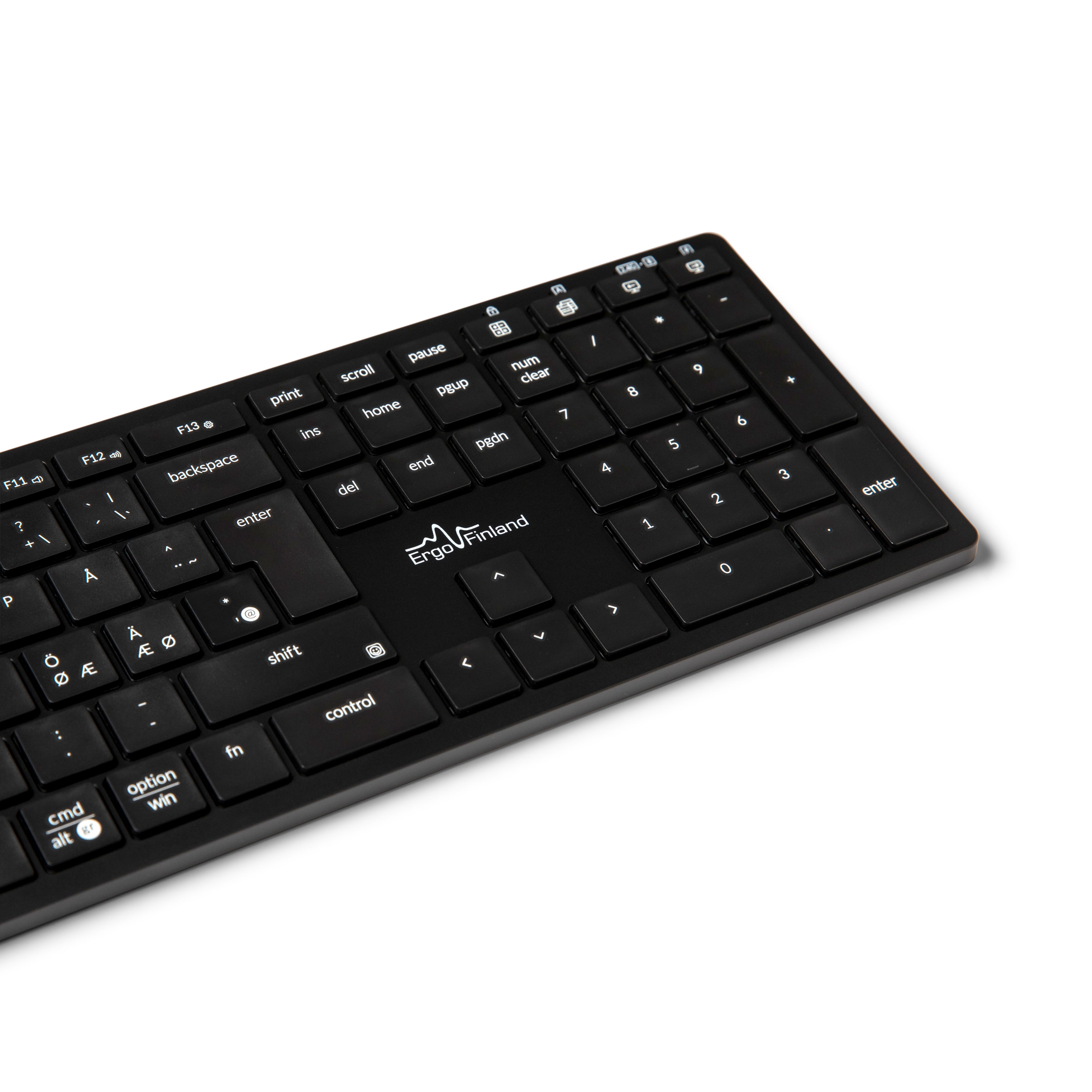 NordType X3 – 3-i-1-tangentbord – svart
