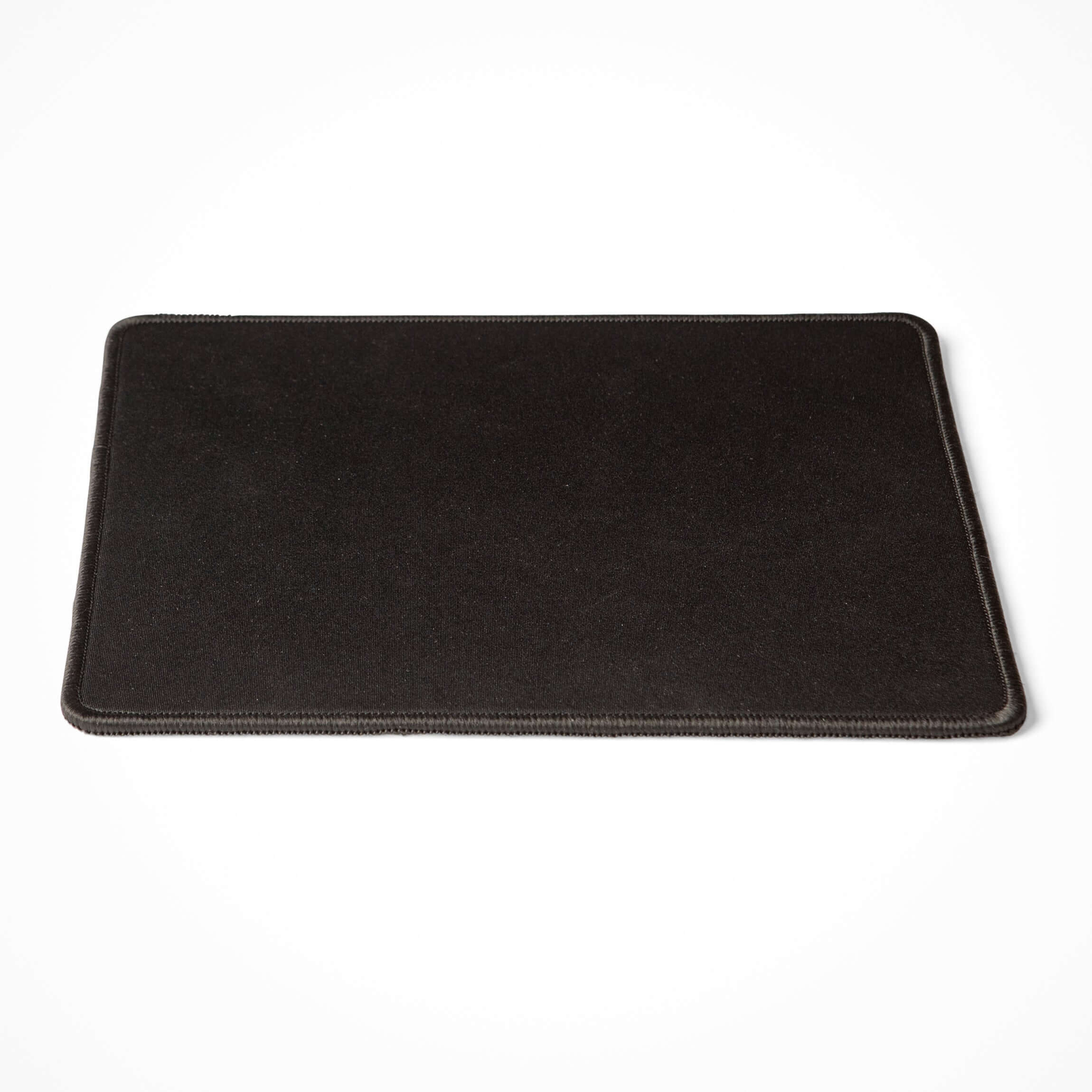 Black ErgoFinland Premium Mouse Mat with smooth polyester edge for precision and comfort, ideal for high DPI optical and laser mice.