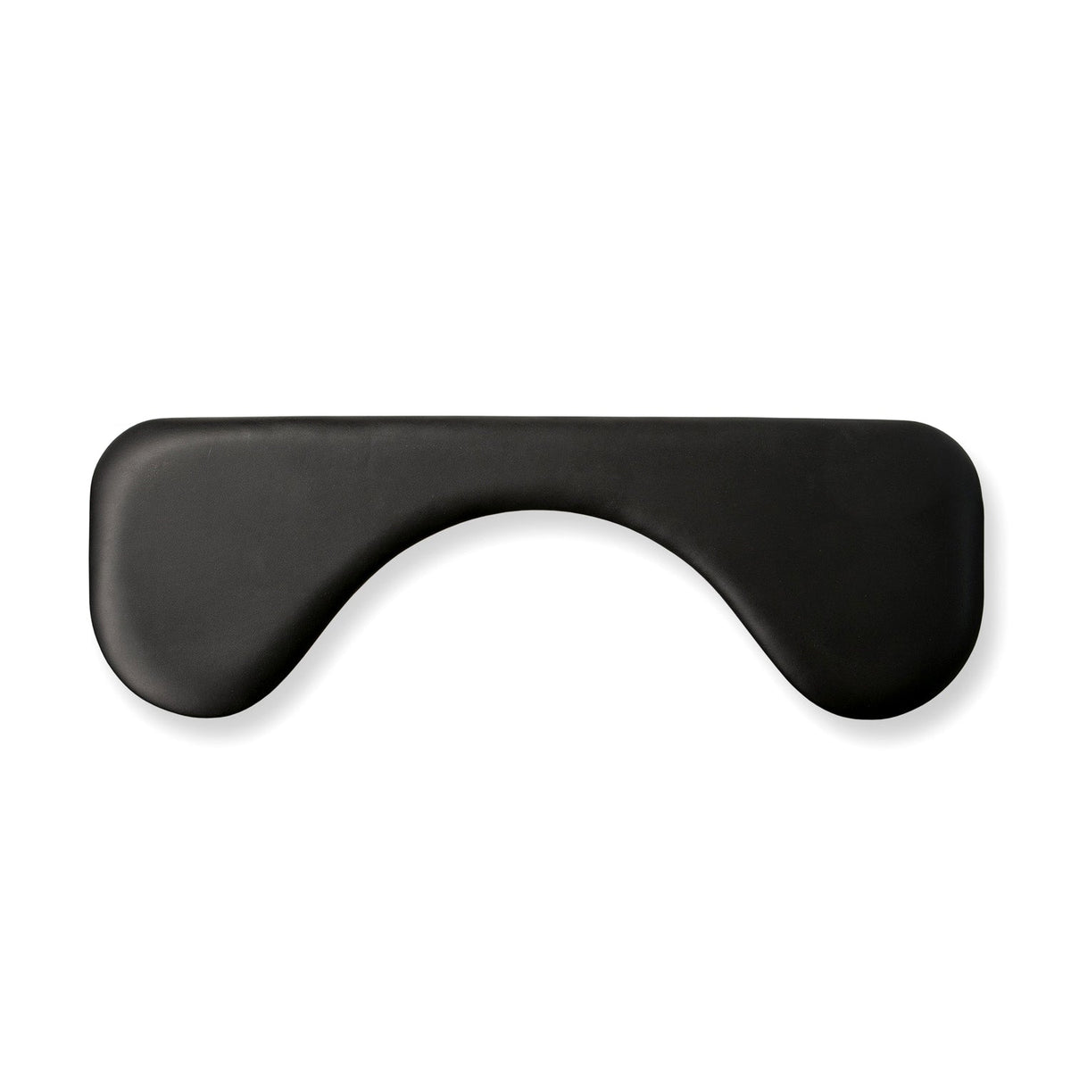 GelComfort symmetric arm support, 67 cm black artificial leather pad viewed at an angle