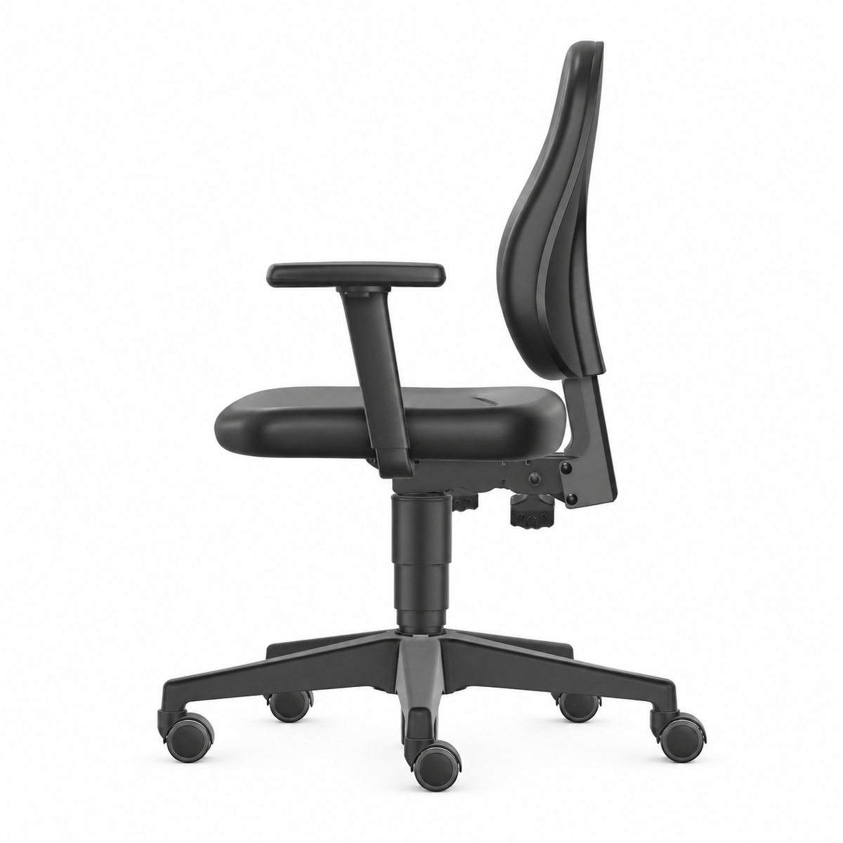 UNITEC 2 arbetsstol, svart konstläder, 4D-armstöd