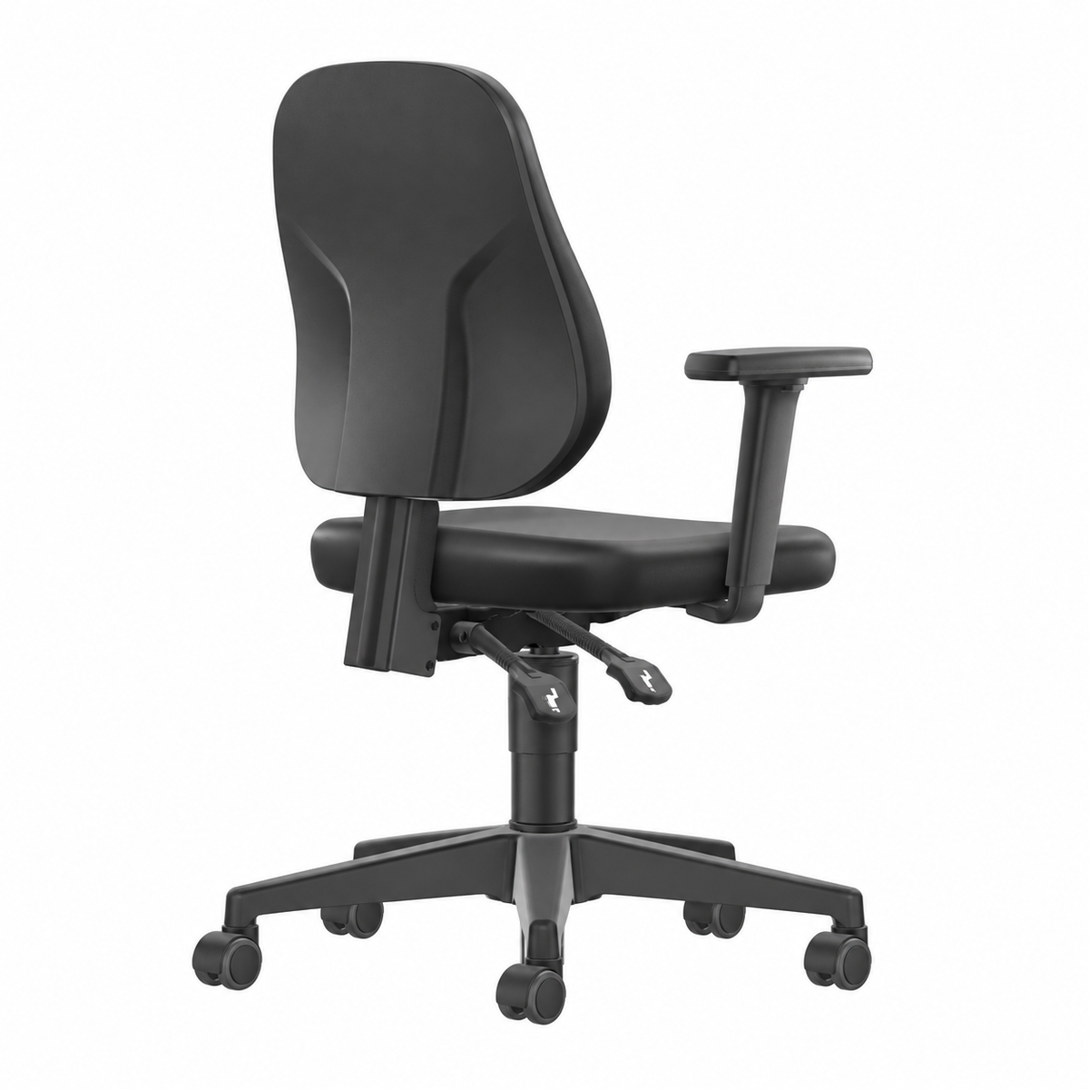 UNITEC 2 arbetsstol, svart konstläder, 4D-armstöd