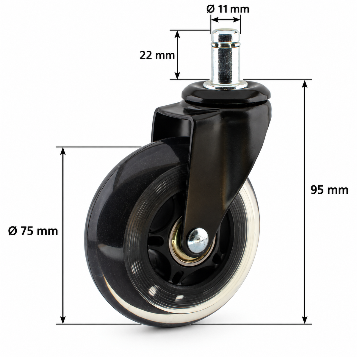Inline polyuretanhjul - 5 st