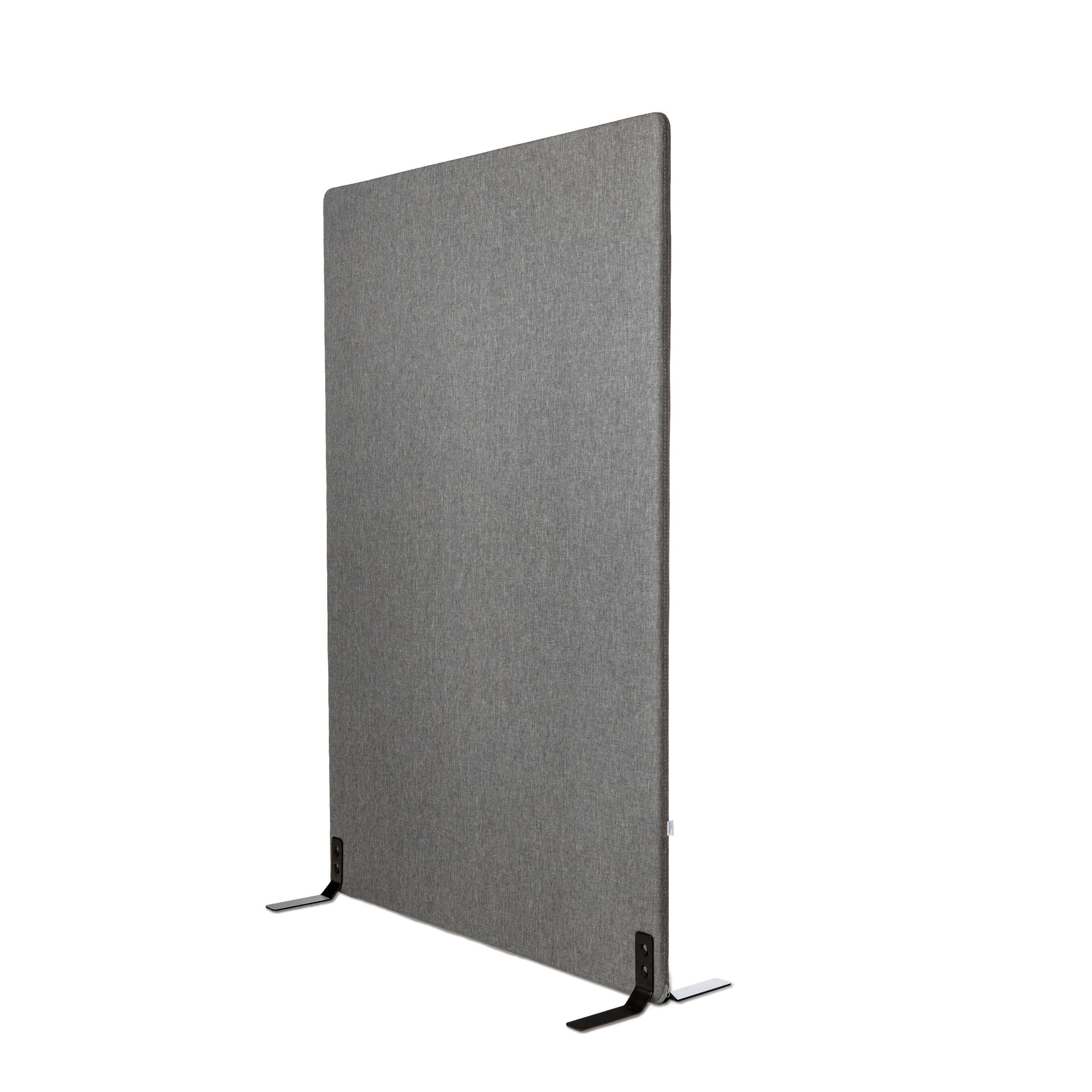 Grey soundproof screen 1200x1400 mm Savio 09 for quiet workspaces and room division.