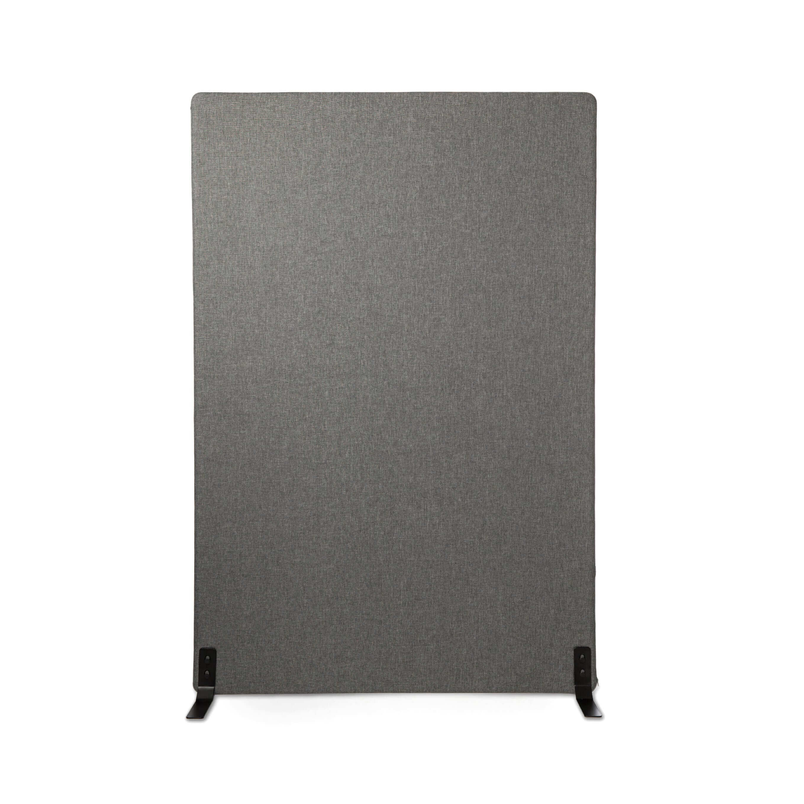 Grey soundproof floor partition screen, 1000x1600 mm, Savio 09 for quiet workspaces.