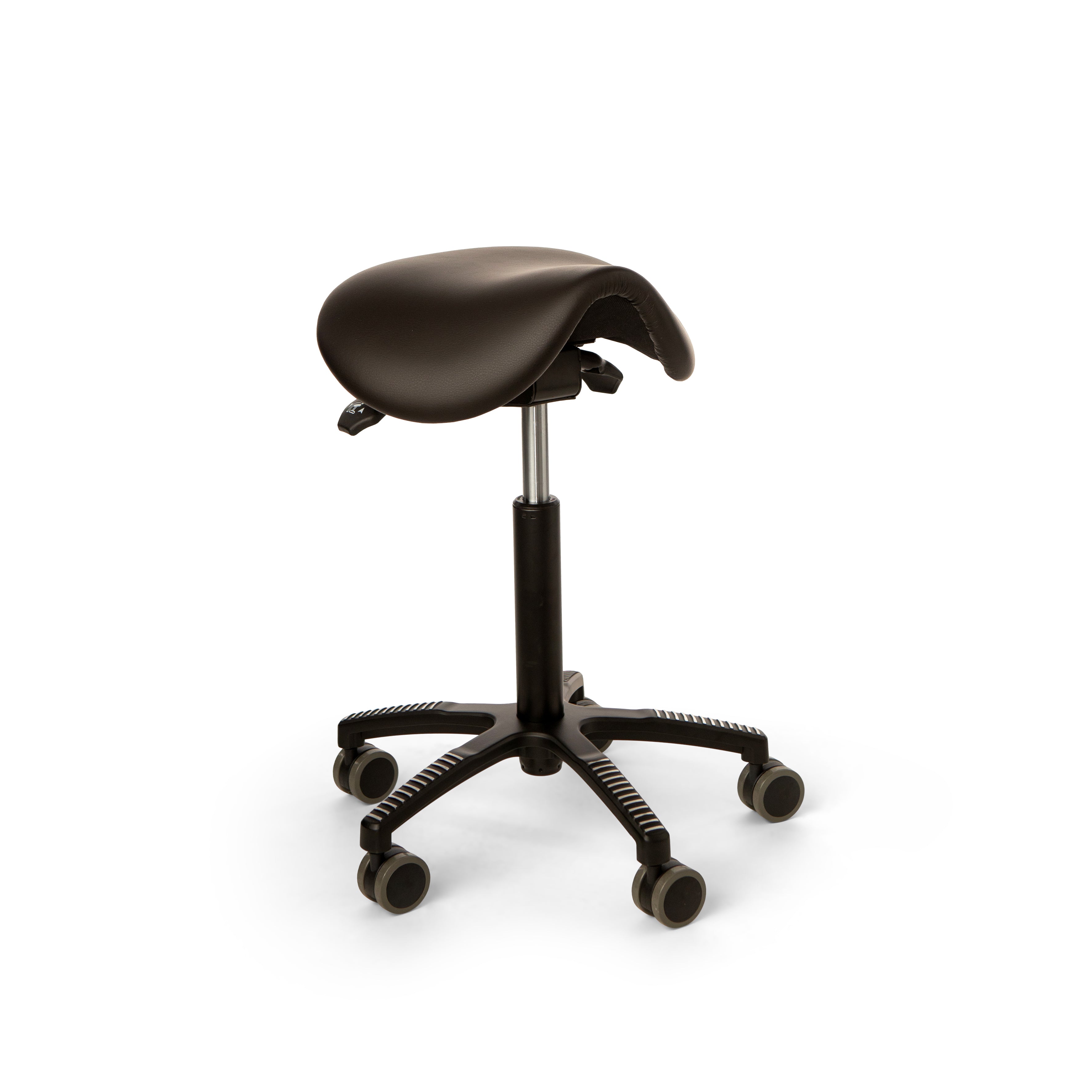ErgoSaddle sadelstol, svart konstläderklädsel