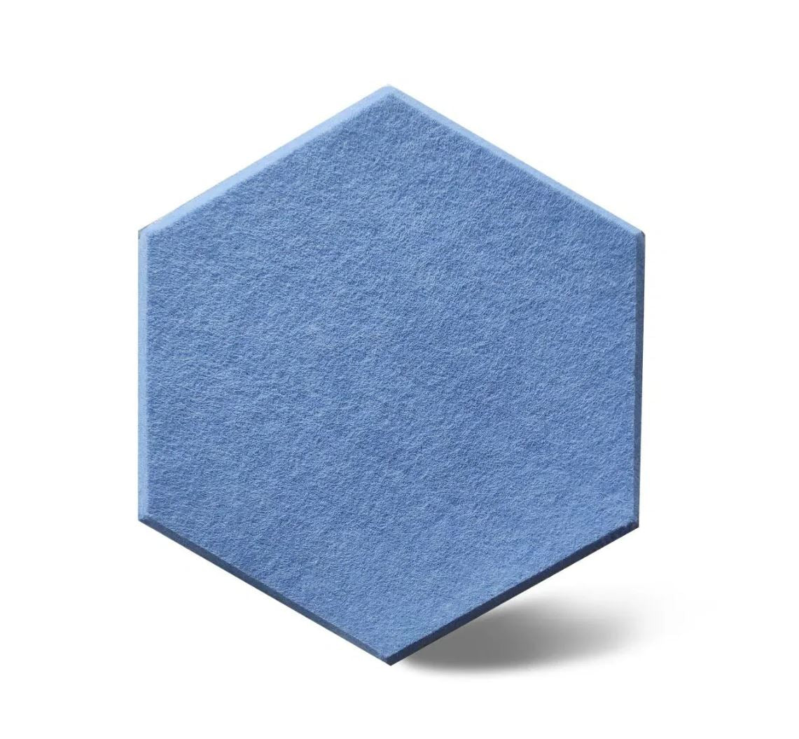 Focus Hexagon – akustikpanel, blå (10 st)