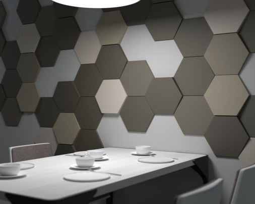 Focus Hexagon – akustikpanel, blå (10 st)