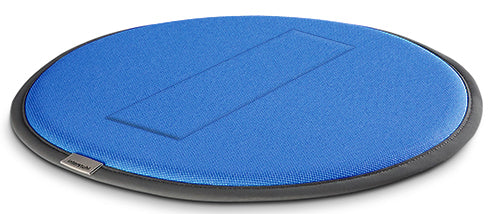 Blue ErgoFinland Black Seat Cushion with Microbreaks technology for healthier sitting, compatible with Interstuhl seats.