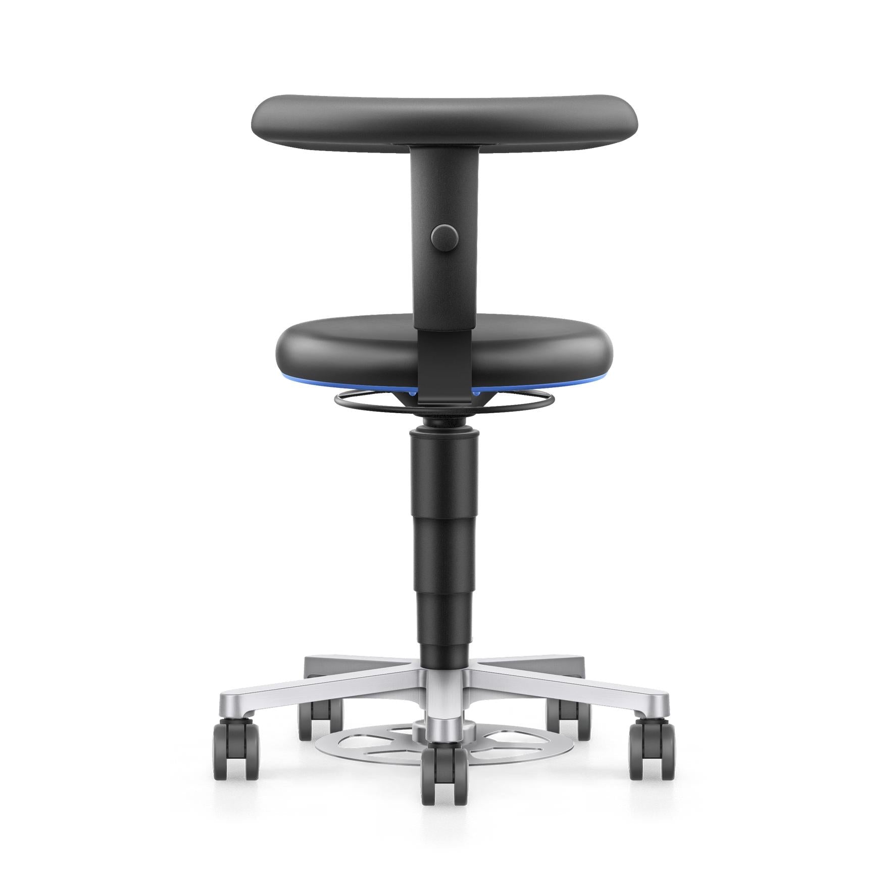 Stool arbetsstol, konstläder, fotreglage – justerbart ryggstöd