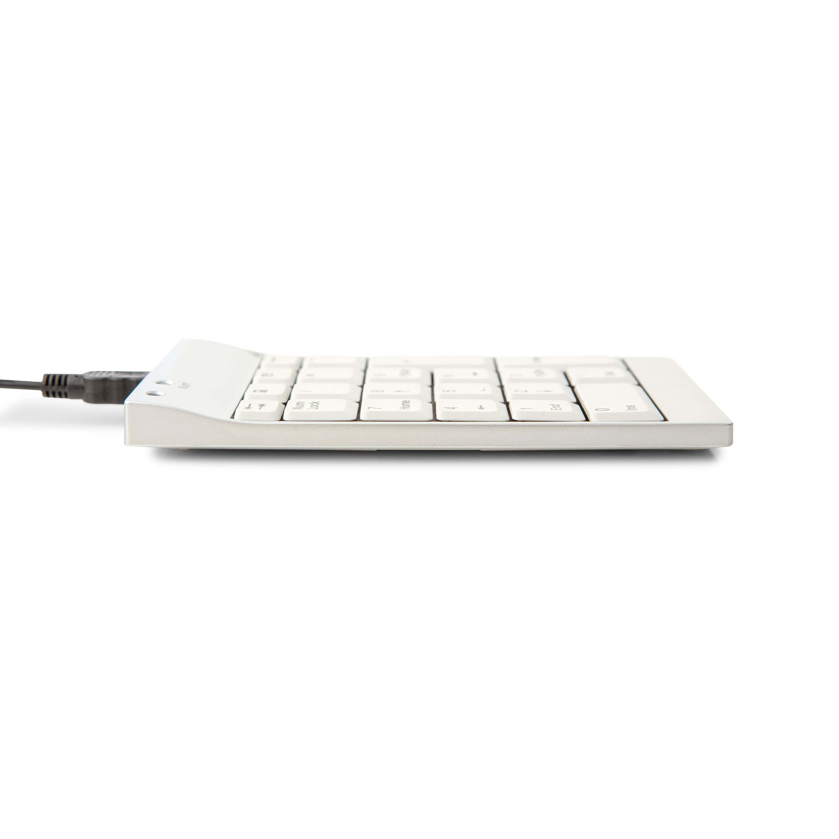 Side view of Ergotight numeric keypad with sleek and slim design, complements the Ergotight mini keyboard, product number 4048.