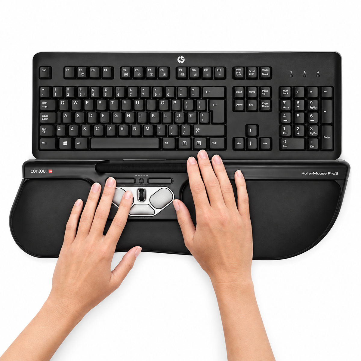RollerMouse Pro3 Plus ergonomiskt pekdon, svart