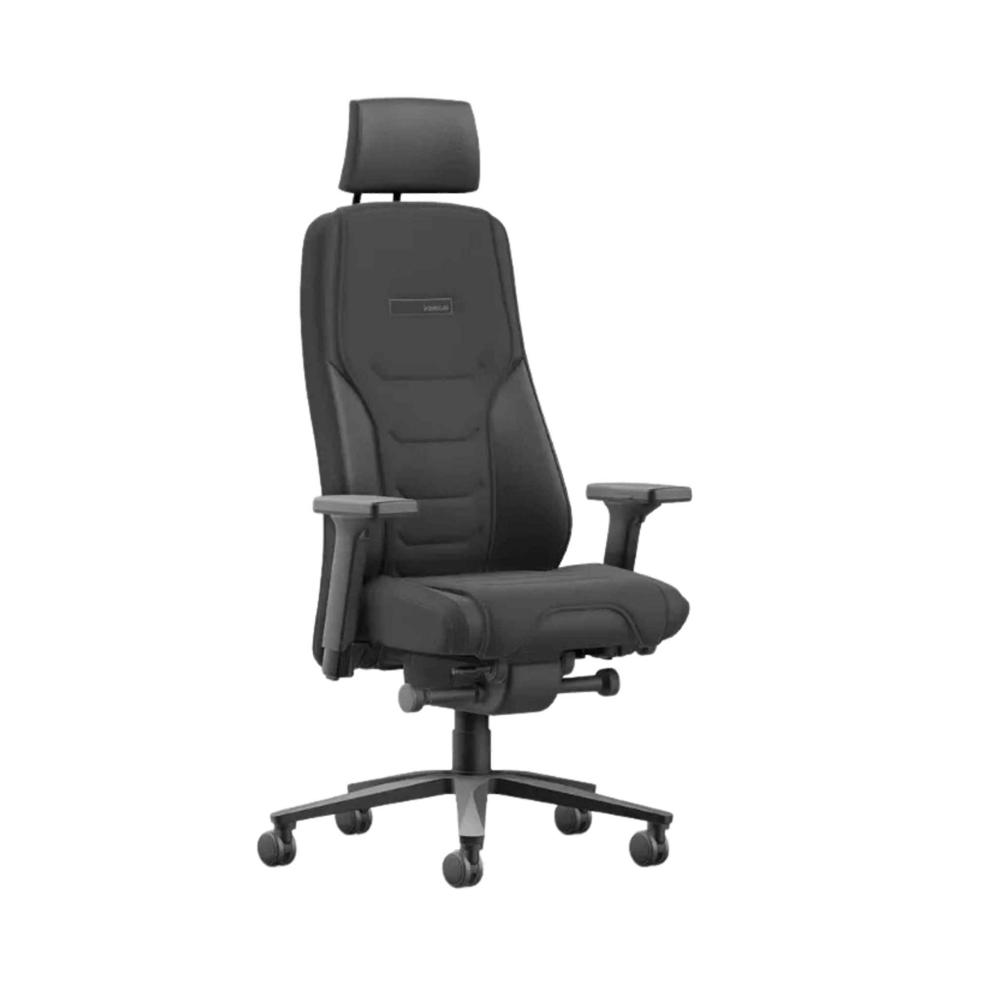 Ergonomic TWENTYFOURis5 control room chair with adjustable headrest and lockable seat, designed for continuous comfort and support.