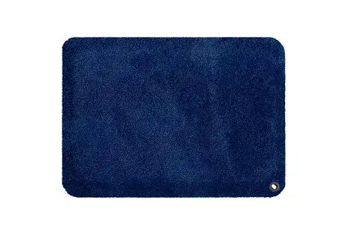 Blue ergonomic workstation mat with fabric texture, enhancing comfort and well-being in workspaces.