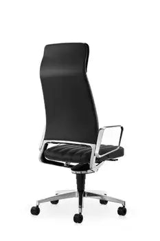 Black VINTAGEis5 office chair with headrest, ergonomic and award-winning design, crafted for comfort and style in workplaces.