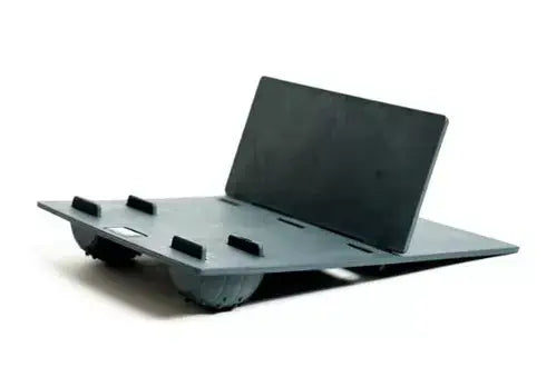 Ergonomic Gymba laptop stand with adjustable incline for improved posture and reduced eye strain, suitable for up to 17" laptops.