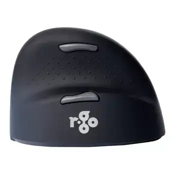 ErgoFinland R-Go HE Break Bluetooth vertical mouse promoting ergonomic forearm movement to reduce wrist strain, small size.