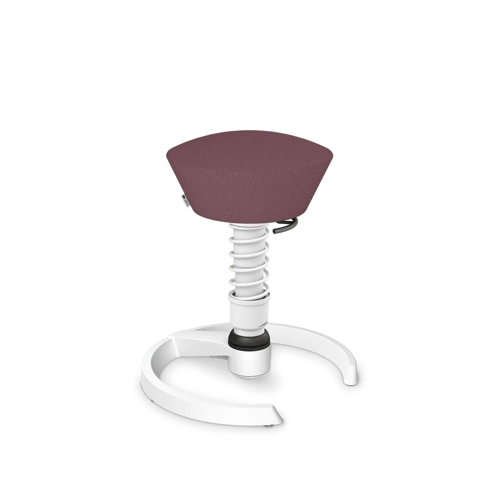 Swopper, light violet mélange Cura recycled polyester, white frame, glides