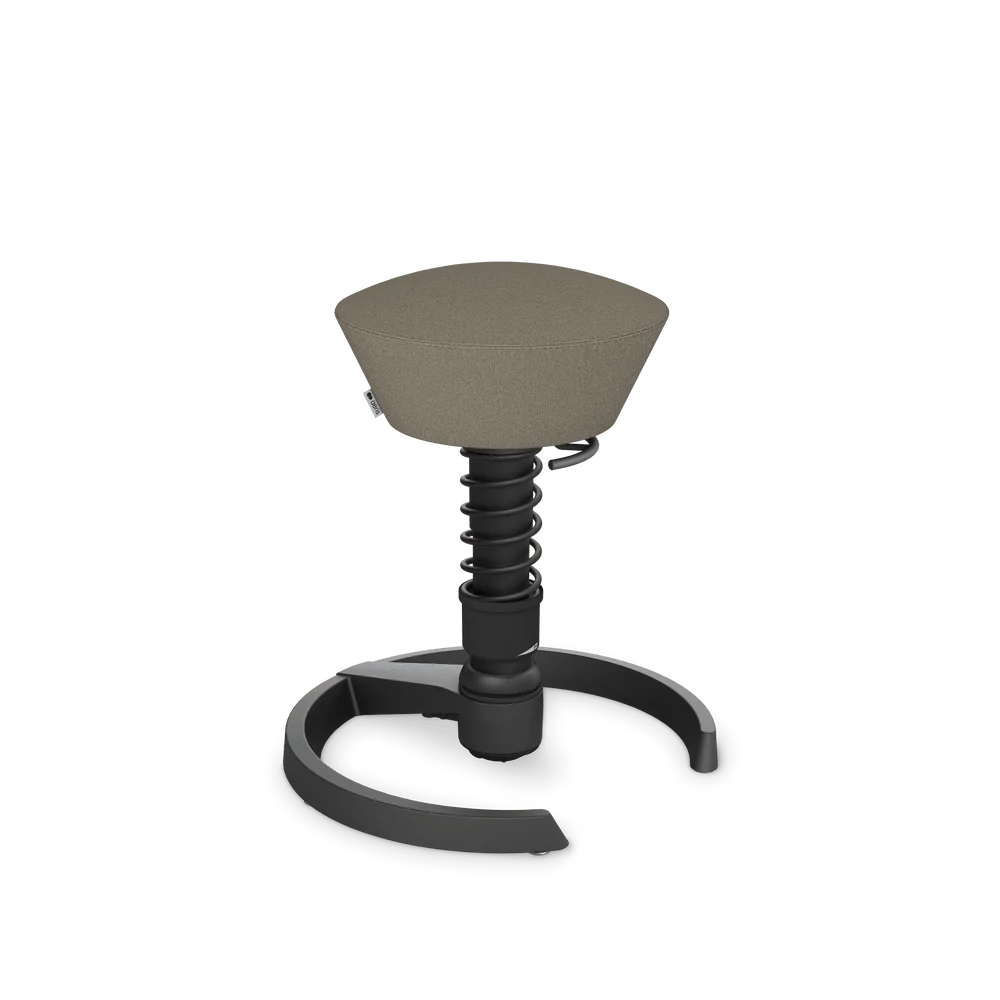 Swopper, beige mélange Cura recycled polyester, black frame, glides