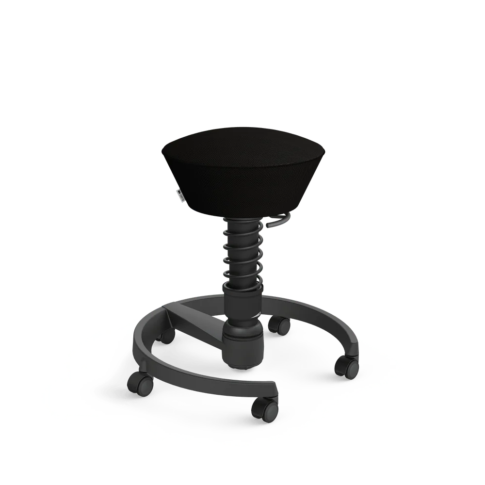 Swopper Air, black Runner 3D mesh, black frame, castors