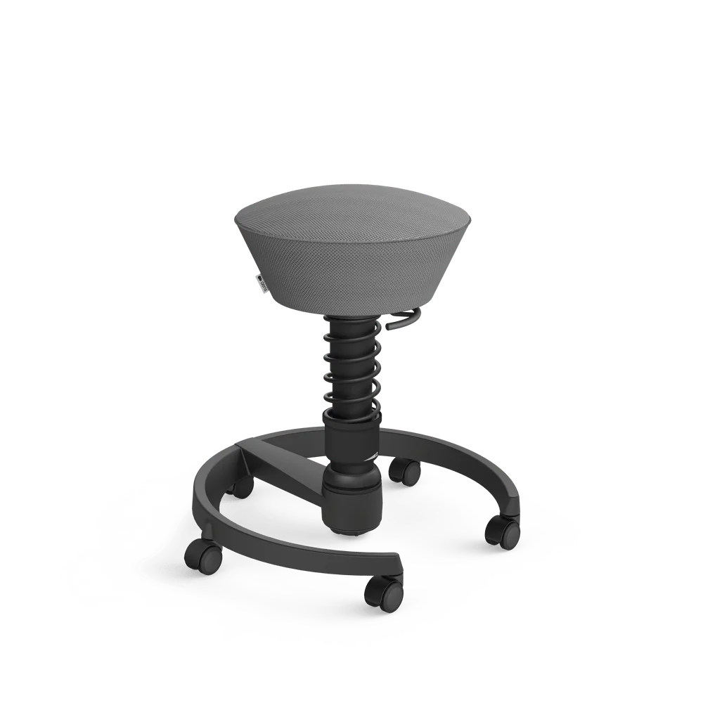Swopper Air, grey Runner 3D mesh, black frame, castors