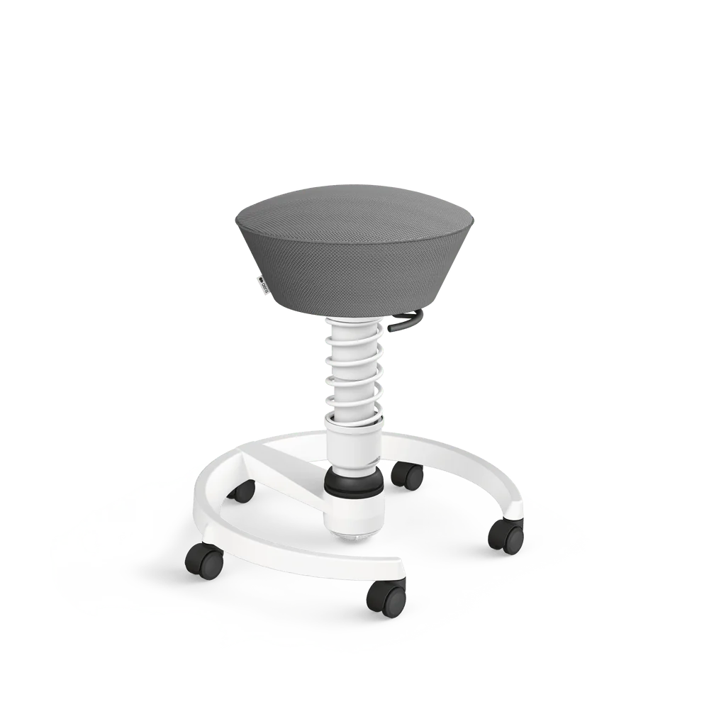 Swopper Air, grey Runner 3D mesh, white frame, castors