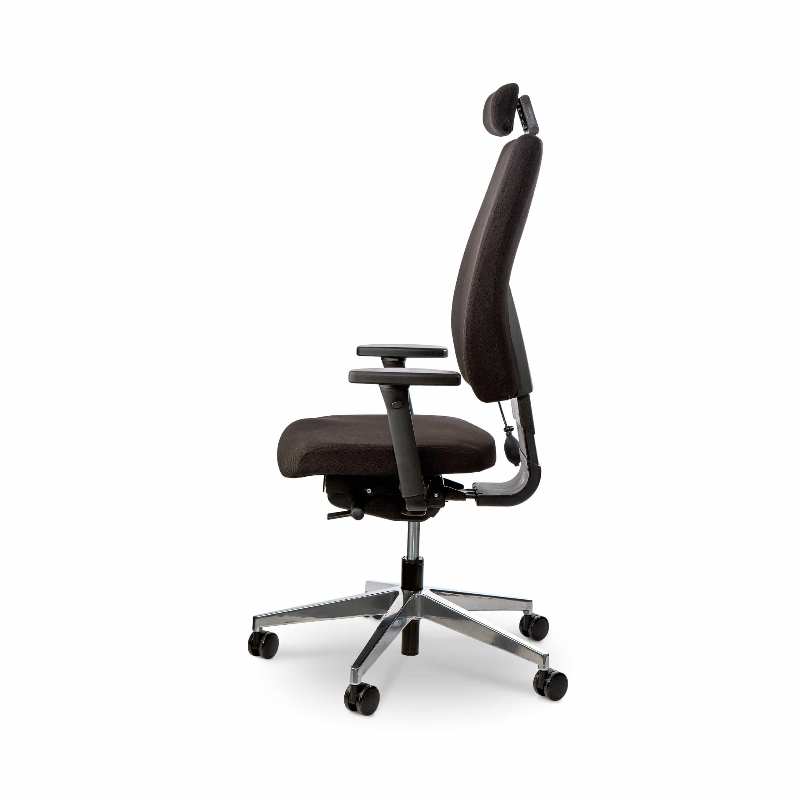 Black Joonatan office chair with ergonomic lumbar support and adjustable features for optimal comfort and support.