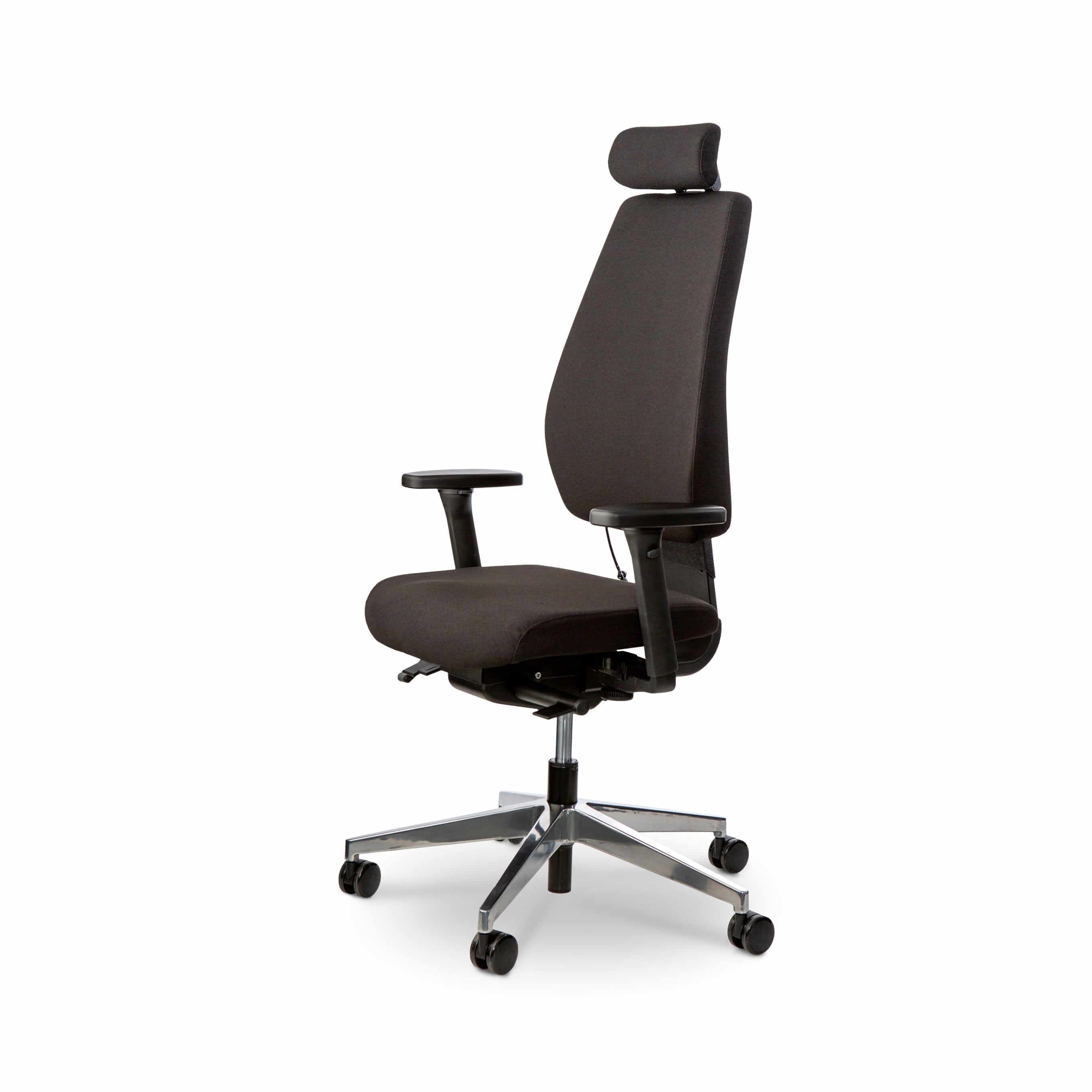 Black Joonatan office chair with ergonomic lumbar support and adjustable features, ideal for comfort and customization.